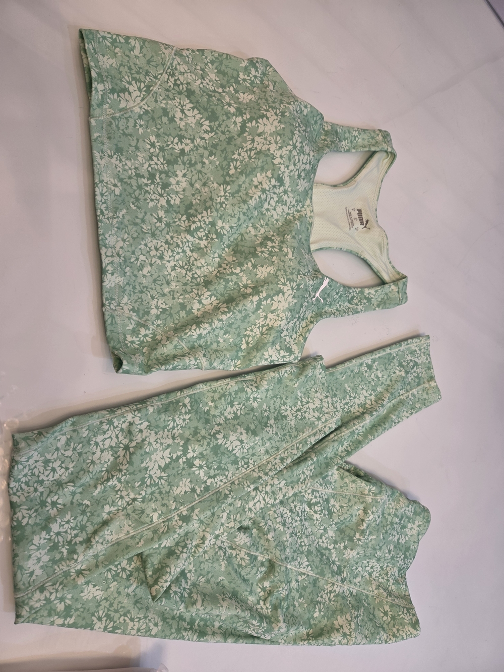 Puma Mint Green Floral Active Set